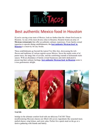 Best authentic Mexico food in Houston