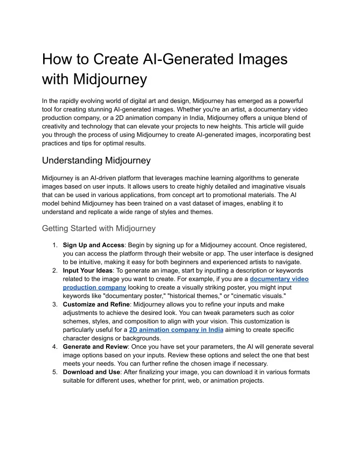 how to create ai generated images with midjourney