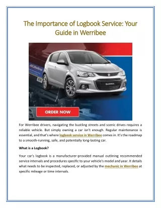 The Importance of Logbook Service Your Guide in Werribee