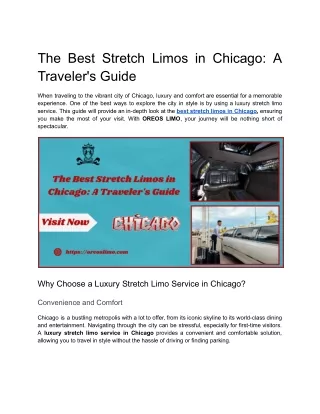 The Best Stretch Limos in Chicago: A Traveler's Guide