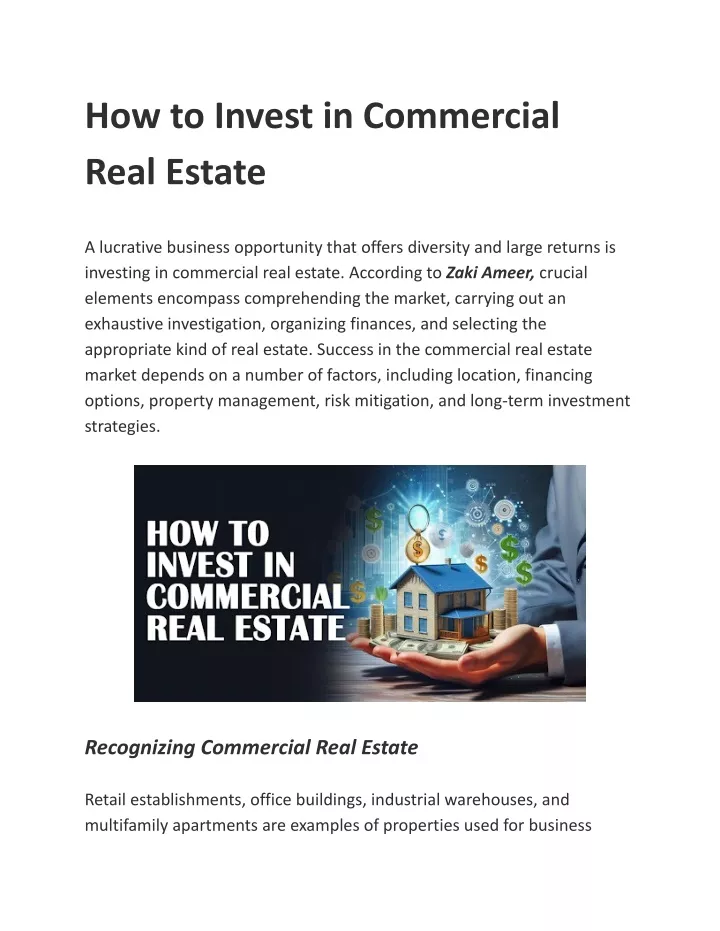 PPT - How to Invest in Commercial Real Estate PowerPoint Presentation ...