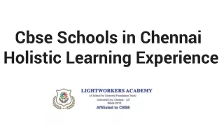 cbse schools in Chennai-holistic learning experience
