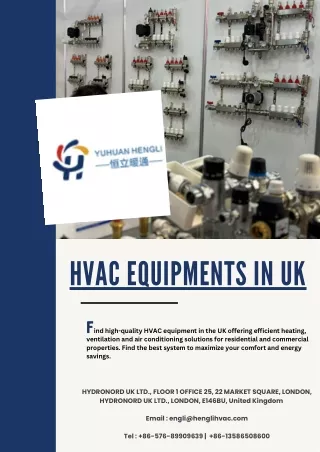 Top HVAC Equipment in the UK Your Ultimate Guide
