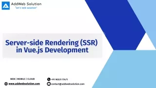 Advantages of Server-side Rendering (SSR) in Vue.js Development