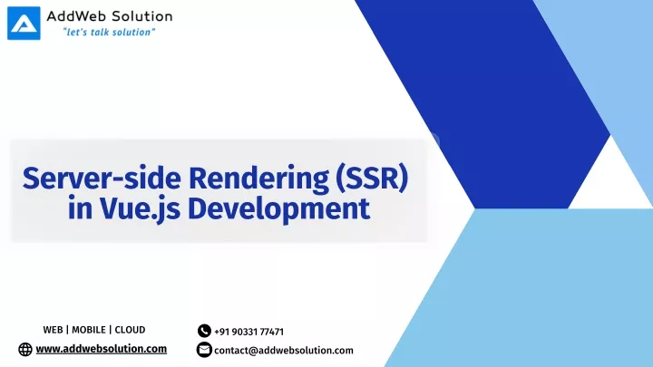 server side rendering ssr in vue js development