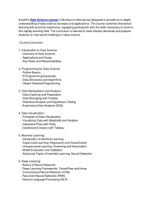 excelr s data science course in mumbai