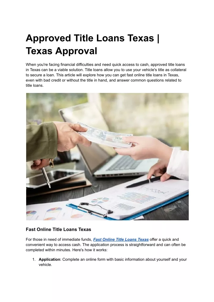 approved title loans texas texas approval