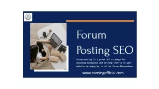 Forum posting in SEO