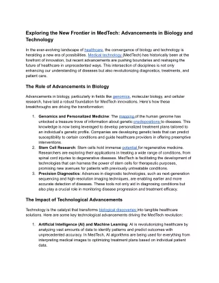 08. Exploring the New Frontier in MedTech_ Advancements in Biology and Technology