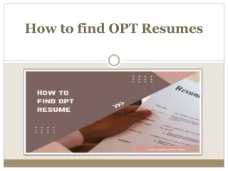 Opt resume