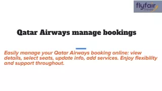 Qatar Airways manage bookings