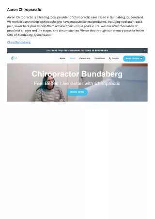 aaron chiropractic