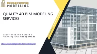 Quality 4D BIM Modeling Services