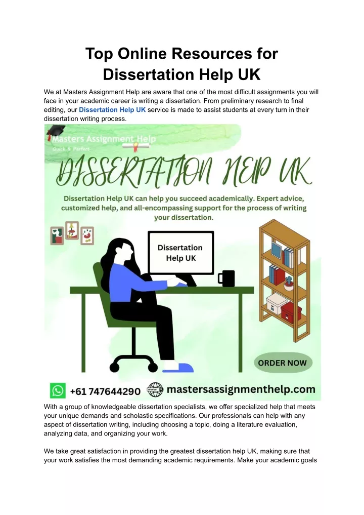 top online resources for dissertation help uk