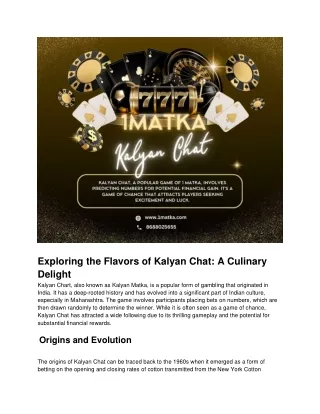 kalyan matka