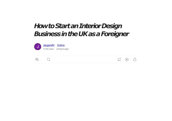 how to start an interior design business in the uk as a foreigner