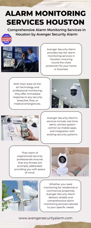 Reliable Alarm Monitoring Services in Houston by Avenger Security Alarm