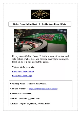 Reddy Anna Online Book ID - Reddy Anna Book Official