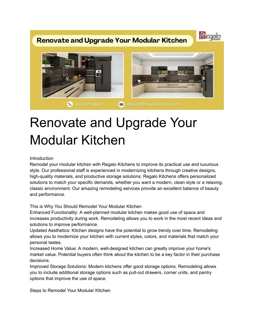 PPT - Renovate and Upgrade Your Modular Kitchen PowerPoint Presentation ...