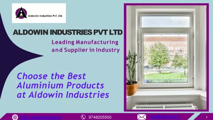 choose the best aluminium products at aldowin industries