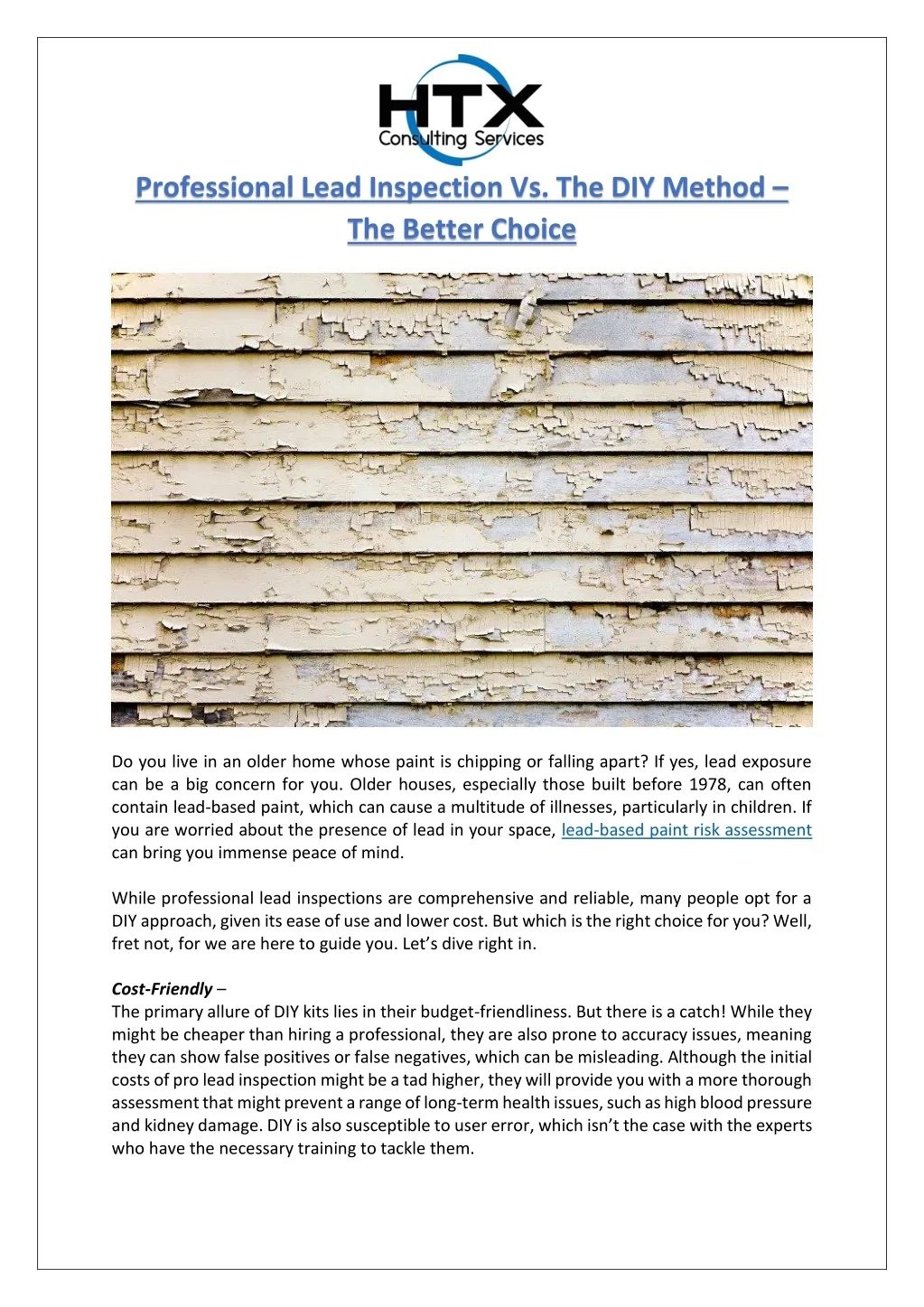 PPT - Professional Lead Inspection Vs. The DIY Method – The Better ...