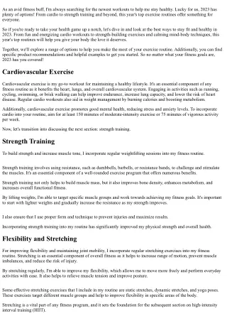 2023's Top Exercise Routines for a Healthy Lifestyle