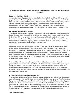 the essential resource on indolium kadai