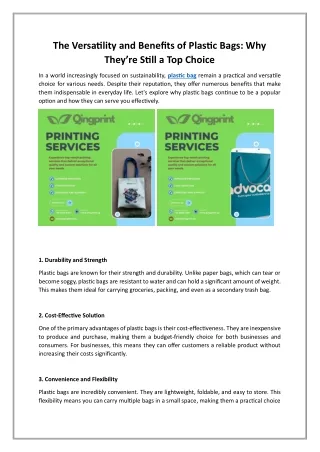 Affordable Plastic Bag - Find the Perfect Fit for Your Needs