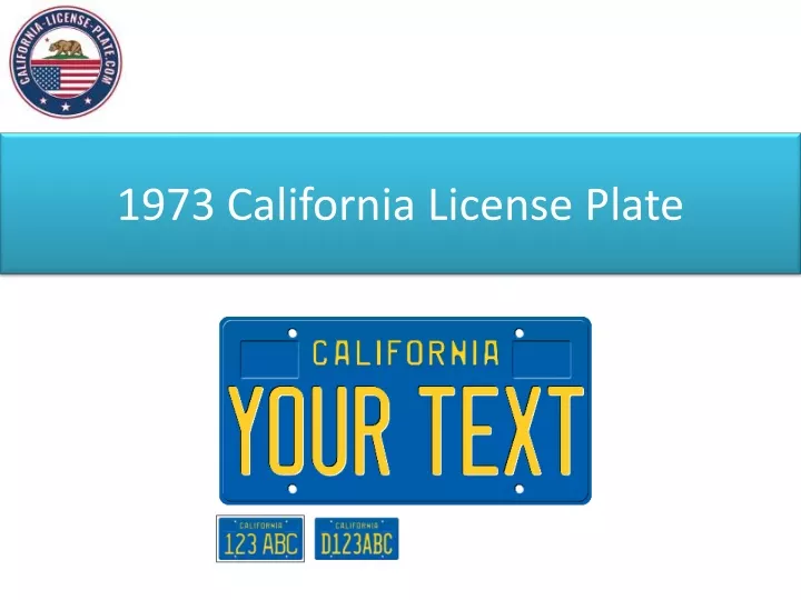 1973 california license plate