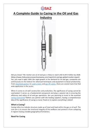 A Complete Guide to Casing in the Oil and Gas Industry