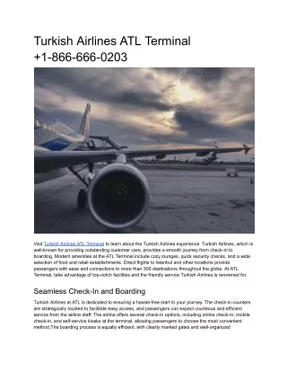 Turkish Airlines ATL Terminal