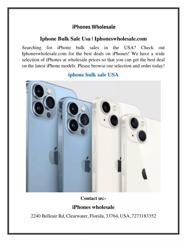 iphone bulk sale usa iphoneswholesale com