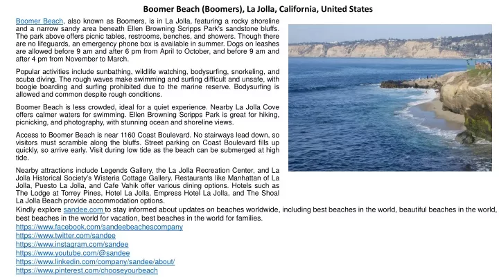 boomer beach boomers la jolla california united