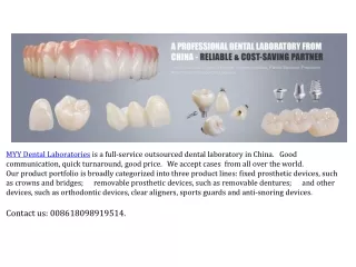 China Dental Laboratory - China Digital Dental Lab