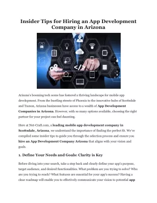 insider tips for hiring an app development