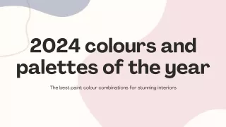 Trending paint colours in 2024