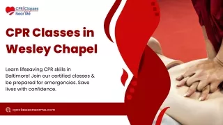 Best CPR Classes in Wesley Chapel