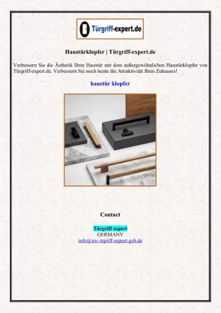 Haustürklopfer | Türgriff-expert.de