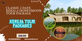 classic 5 days kerala honeymoon tour package