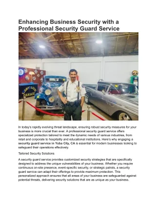 enhancing business security with a professional
