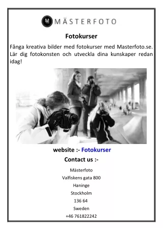 Fotokurser