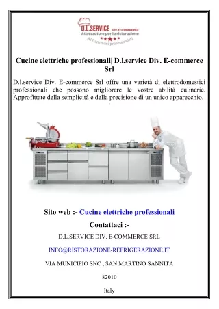 cucine elettriche professionali d l service