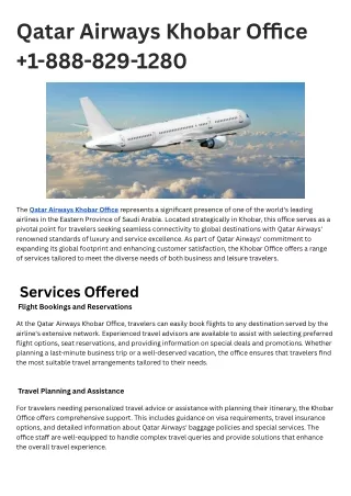 Qatar Airways Khobar Office