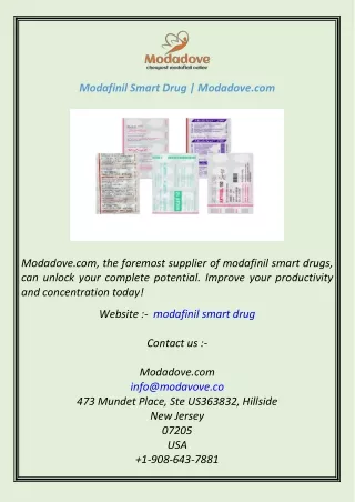 Modafinil Smart Drug  Modadove.com