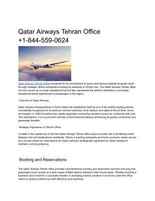Qatar Airways Tehran Office