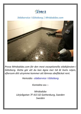 Städservice i Göteborg  Mrtdodsbo.com