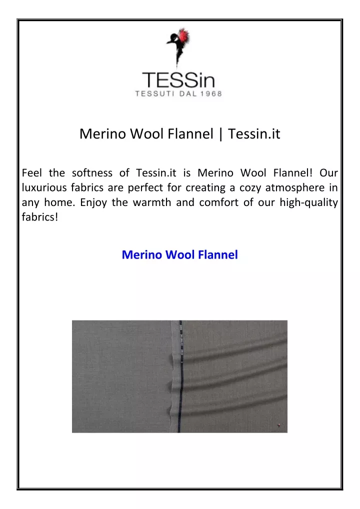 merino wool flannel tessin it