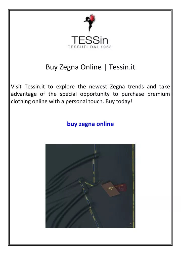 buy zegna online tessin it