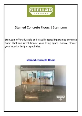 stained concrete floors stelr com