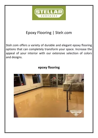 epoxy flooring stelr com